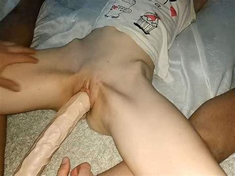 very skinny wife gets rubber dildo in her sweet wet pussy amateur fetishist