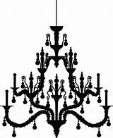 Chandelier Silhouette Clip Library Transparent sketch template