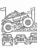 Monster Coloring Truck Pages Flatbed Emergency Transportation Digger Max Mohawk Warrior Big Color Drawing Grave Trucks Printable Kids Maximum Water sketch template