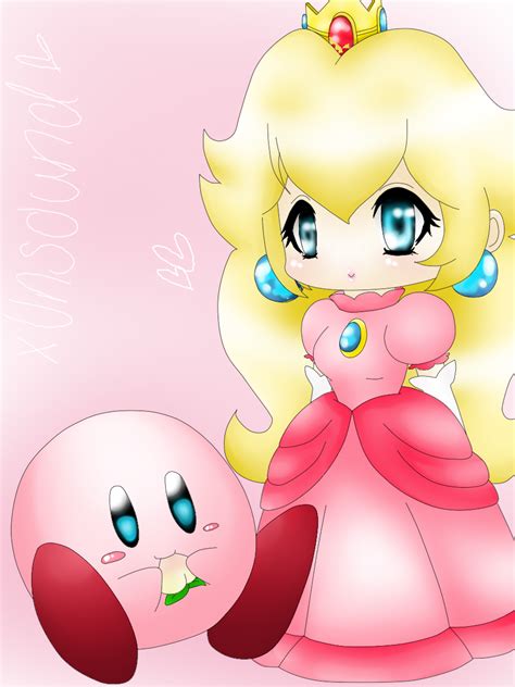 Princess Peach And Kirby By Xunsound On Deviantart