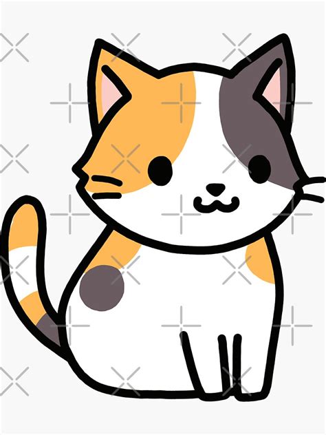 calico cat sticker  sale  littlemandyart redbubble