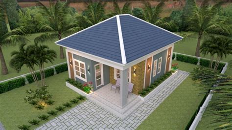 small cottage house  meter  feet hip roof pro home decorz