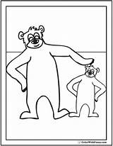 Bear Coloring Cub Pages Bears sketch template