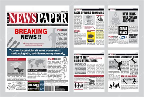premium vector daily newspaper template design
