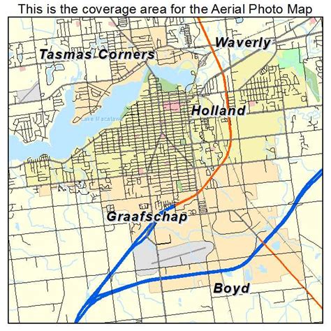 aerial photography map  holland mi michigan