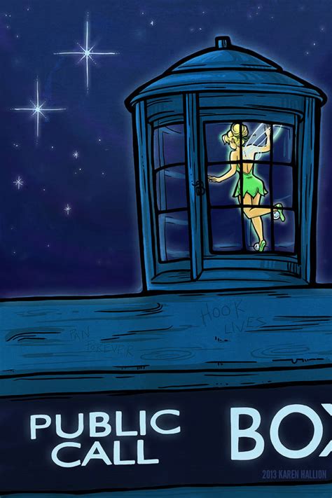 disney tinker bell meets doctor who s tardis art the mary sue