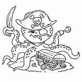 Octopus Pirate Coloring Pages Surfnetkids sketch template