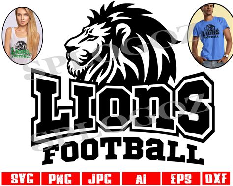 lions football football logo school mascot school logo football