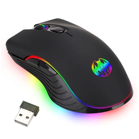 zeeyh  wireless gaming mouse rechargeable computer gaming mouse  breathing led light