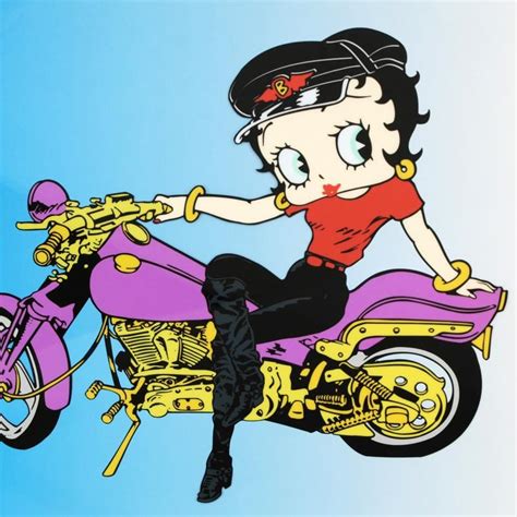 Betty Boop On Motorcycle By Betty Boop