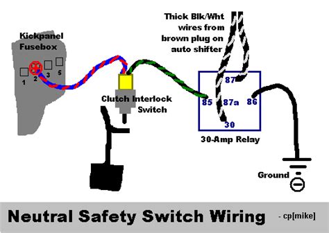 wiring diagram neutral safety switch