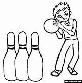 Bowling Coloring Pages Sports Printable Color Kids Sketch Ball Pins Drawing Game Thecolor Colouring Bowl Party Player Funny Children Boys sketch template