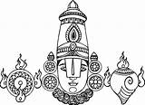 Balaji Venkateshwara Chakra Shanku Tamil sketch template