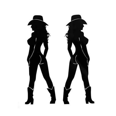 buy 12 8 16 5cm two sexy cowgirl car stickers funny