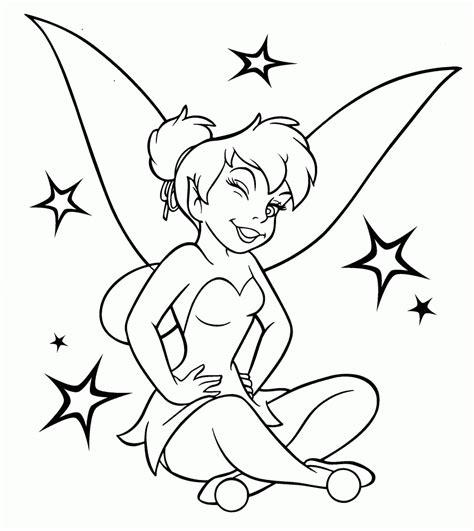tinkerbell coloring pages coloring kids