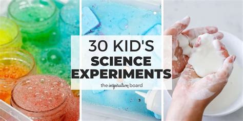 easy science experiments  kids  inspiration board