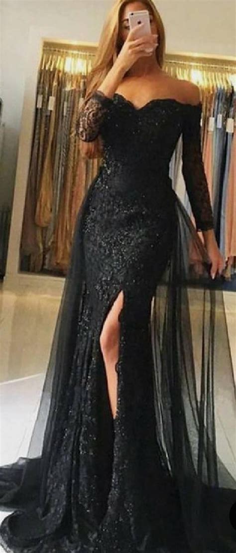 african lace mermaid black long sleeve gown african prom etsy black