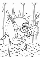 Esmeralda Disney Dame Hunchback Dzwonnik Dance Kolorowanki Wydruku Malowanki sketch template