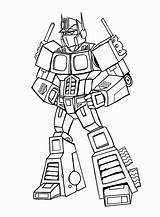 Coloring Prime Optimus Pages Transformer Popular sketch template