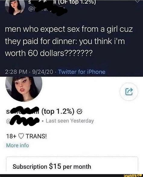 Men Who Expect Sex From A Girl Cuz They Paid For Dinner You Think Im