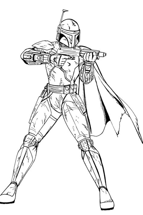 boba fett coloring pages to download and print for free