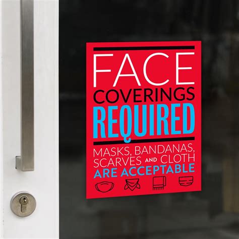 face coverings required sign excelmark
