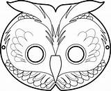 Printable Masks Mask Owl Coloring Masque Hibou Template Carnaval Animal Coloriage Omaľovánky Colouring Deti Pre Fr Pages Kids Activities Imprimer sketch template