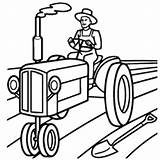 Tractor Coloring Pages Farmer Sheets John Deere Color Printable Plowing Farmall Cartoon Colouring Tractors Kids Cliparts Print Clipart Little Farm sketch template