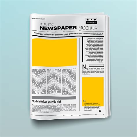 newspaper ad mockup creative bing