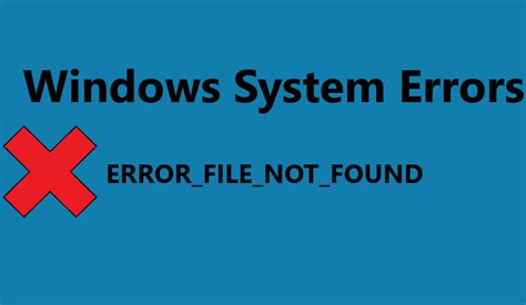 how to fix error file not found error code
