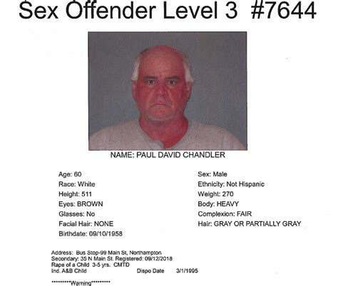 northampton police announce new level 3 sex offender in