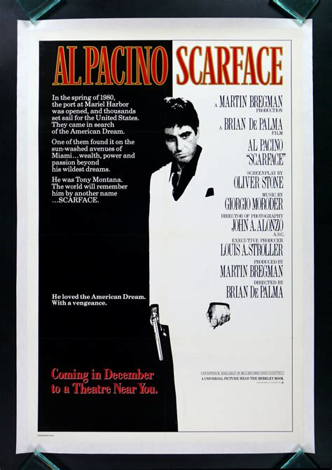 scarface 1sh orig advance gangster movie poster 1982 ebay
