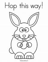 Coloring Way Hop Bunny Easter Built California Usa Print Twistynoodle sketch template