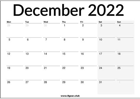 printable calendar december  uk printable templates