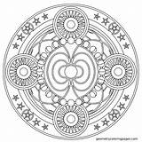 Coloring Pages Mandala Chakra Mandalas Geometric Expert Level Print Colouring Geometry Aztec Color Adult Fascia Getcolorings Printable Square Awesome Colorear sketch template