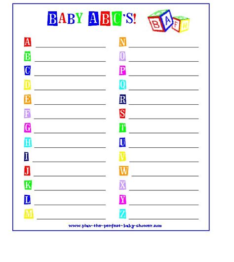 abc baby shower game images  pinterest abc baby shower baby