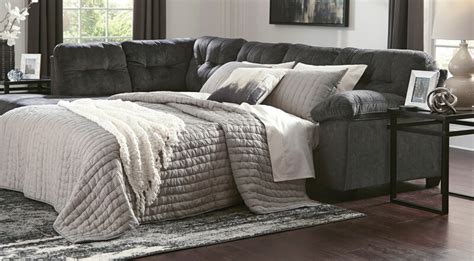 ashley furniture     pc accrington granite sectional sofa set  pull  sleeper