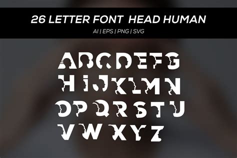 letter font  head human