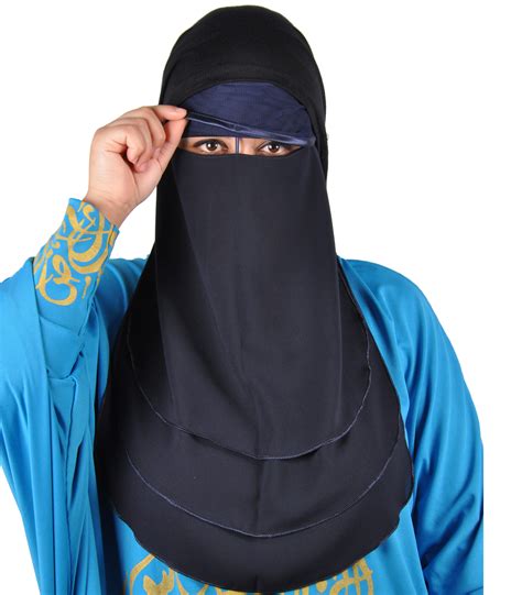 Niqab Gesichtsschleier Nachtblau Hijab Online Kaufen Egypt Bazar Shop