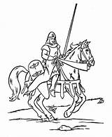 Medieval Ritter Knights Ausmalbilder Sheets Tegninger Ausmalbild Horseback Kings Riddere Bluebonkers Heste Ksatria sketch template
