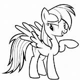 Dash Rainbow Pony Little Coloring Pages Coloringme Via sketch template