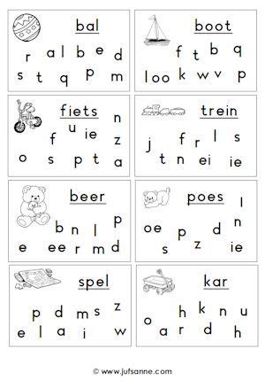 letters zoeken letterherkenning spelletjes kleuterschool taal schrijflessen