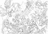 Deadly Sins Colorare Capitali Peccati Disegni Sette Shiota Nagisa Sieben Charaktere Dolch Todsünden sketch template