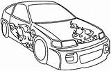 Coloring Pages Drift Car Getdrawings sketch template