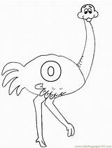 Coloring Ostrich Pages Letter Library Clipart Popular Printable Sketch Coloringhome Line sketch template
