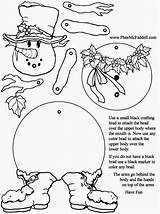 Snowman Puppet Neige Puppets Pheemcfaddell Jointed Marionnettes Bonshommes Phee Bonhomme Schneemann Insertion sketch template