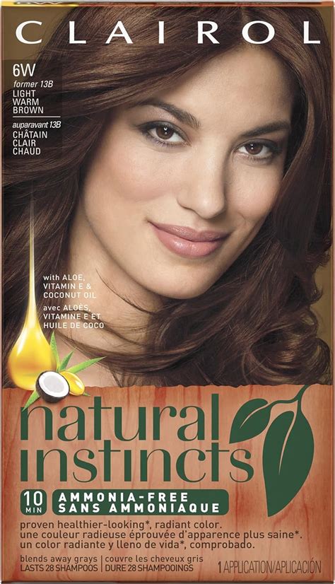 clairol natural instincts hair color  spiced cider  kit light warm brown amazonca