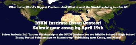 entering  mun institute essay contest model united