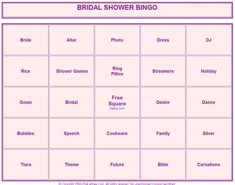 coloring activity pages bridal shower bingo