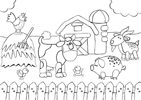 farm scene coloring pages  getcoloringscom  printable